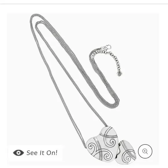 Brighton Atlantis Long Heart Necklace NWT - Picture 1 of 8